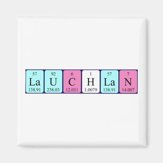 Lauchlan periodieke lijstnaam magnet (Voorkant)