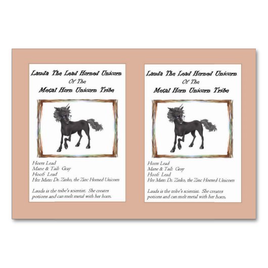 Lauda, de eenhoornige Kaart met hoorns (Voorkant)