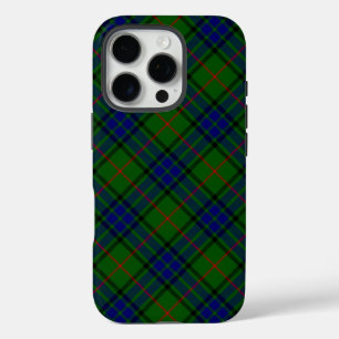 Lauder tartan blauw groen geruit iPhone 16 pro hoesje
