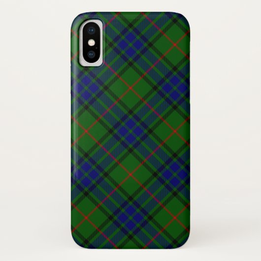Lauder tartan blauw groen geruit Case-Mate iPhone case (Achterkant)