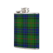 Lauder tartan blauw groen geruit heupfles (Links)