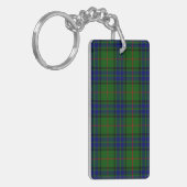 Lauder tartan blauw groen geruit sleutelhanger (Voorkant Links)