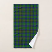 Lauder tartan blauw groene vleid bad handdoek (Handdoek)