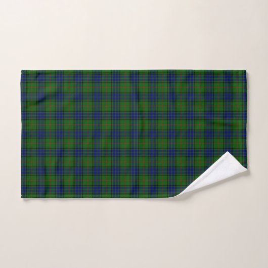 Lauder tartan blauw groene vleid bad handdoek (Handdoek)