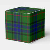 Lauder tartan blauw groene vleid bedankdoosjes (Voorkant Zijde)