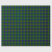 Lauder tartan blauw groene vleid cadeaupapier (Vlak)