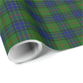 Lauder tartan blauw groene vleid cadeaupapier (Rol Hoek)