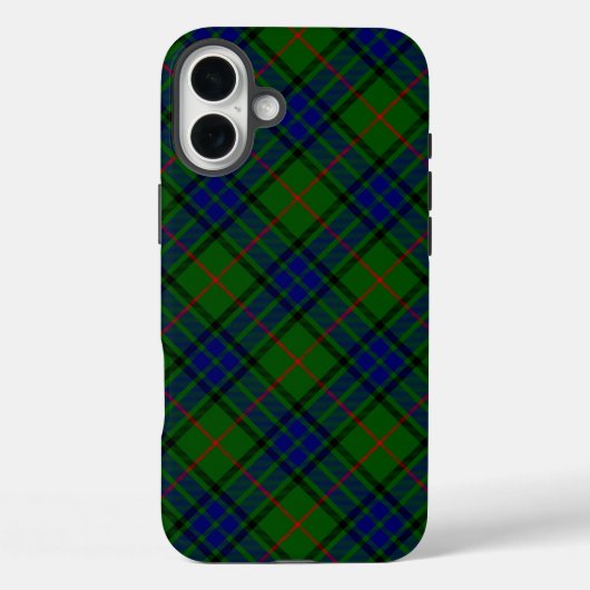 Lauder tartan blauw groene vleid Case-Mate iPhone case (Achterkant)