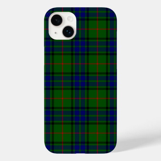 Lauder tartan blauw groene vleid Case-Mate iPhone case (Achterkant)