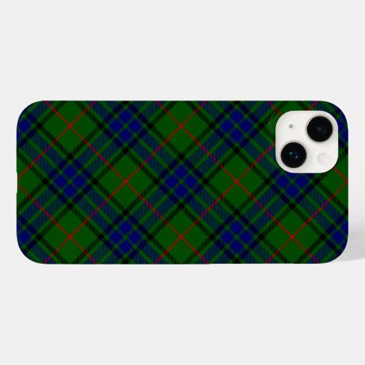 Lauder tartan blauw groene vleid Case-Mate iPhone case (Achterkant (horizontaal))