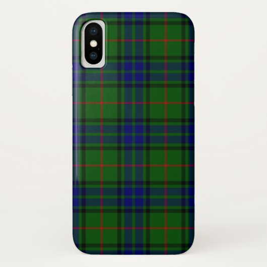 Lauder tartan blauw groene vleid Case-Mate iPhone case (Achterkant)