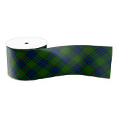 Lauder tartan blauw groene vleid grosgrain lint (Spoel)