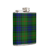 Lauder tartan blauw groene vleid heupfles (Rechts)