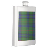 Lauder tartan blauw groene vleid heupfles (Rechts)