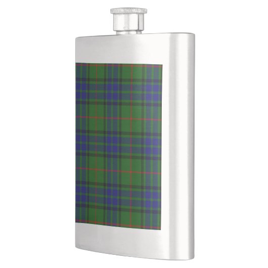 Lauder tartan blauw groene vleid heupfles (Links)