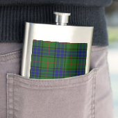 Lauder tartan blauw groene vleid heupfles (Voorbeeld)