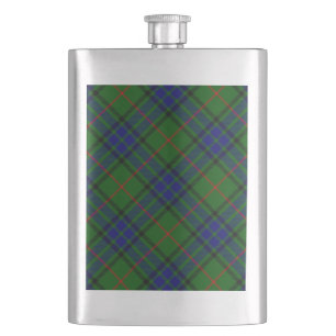 Lauder tartan blauw groene vleid heupfles
