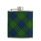 Lauder tartan blauw groene vleid heupfles (Voorkant)