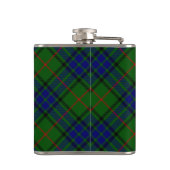 Lauder tartan blauw groene vleid heupfles (Achterkant)