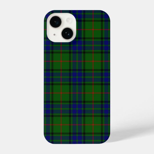 Lauder tartan blauw groene vleid iPhone hoesje (Achterkant)