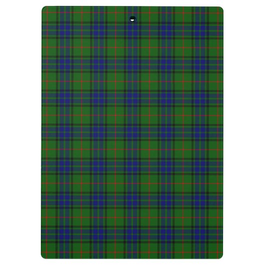Lauder tartan blauw groene vleid klembord (Achterkant)