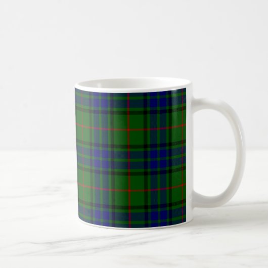 Lauder tartan blauw groene vleid koffiemok (Rechts)