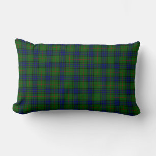 Lauder tartan blauw groene vleid kussen