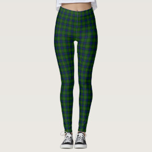 Lauder tartan blauw groene vleid leggings