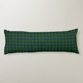 Lauder tartan blauw groene vleid lichaamskussen (Achterkant)