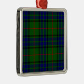 Lauder tartan blauw groene vleid metalen ornament (Rechts)