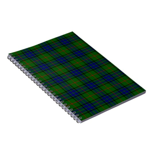Lauder tartan blauw groene vleid notitieboek (Rechterzijde)