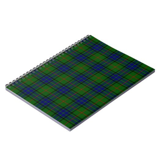 Lauder tartan blauw groene vleid notitieboek (Linkerzijde)