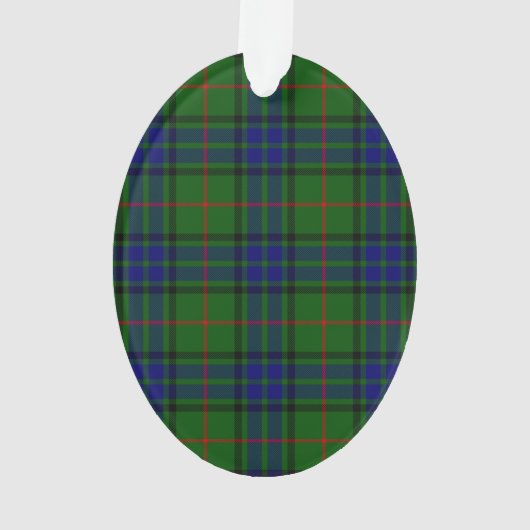 Lauder tartan blauw groene vleid ornament (achterkant)