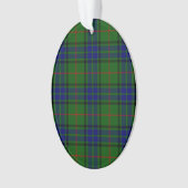 Lauder tartan blauw groene vleid ornament (voorkant)