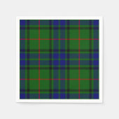 Lauder tartan blauw groene vleid servet (Voorkant)