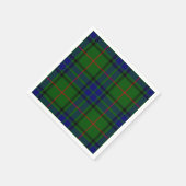 Lauder tartan blauw groene vleid servet (Hoek)