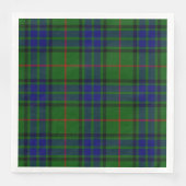 Lauder tartan blauw groene vleid servet (Voorkant)