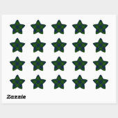 Lauder tartan blauw groene vleid ster sticker (Vel)