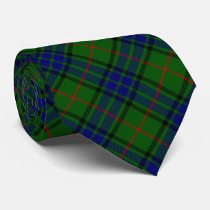 Lauder tartan blauw groene vleid stropdas