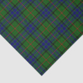 Lauder tartan blauw groene vleid tissuepapier (Detail)