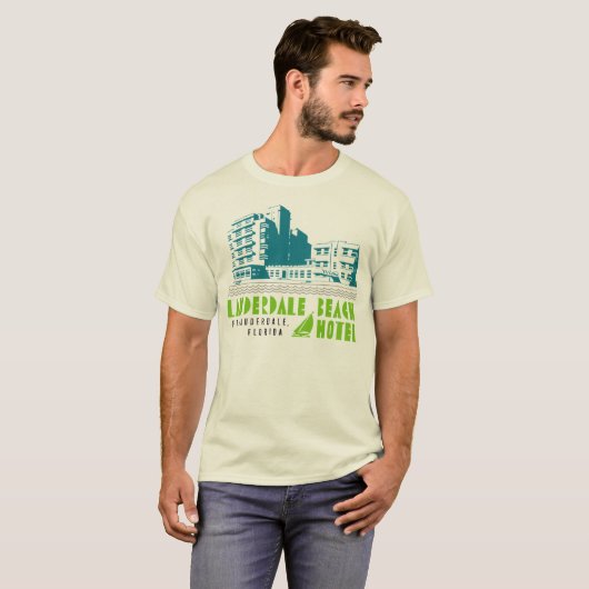 Lauderdale Beach Hotel - Retro T-shirt (Voorkant volledig)