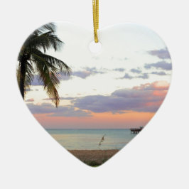 Lauderdale-by-the-Zee, Florida Sunset Keramisch Ornament