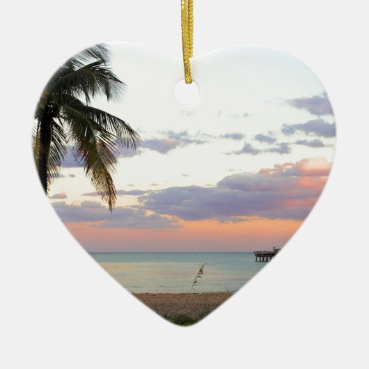 Lauderdale-by-the-Zee, Florida Sunset Keramisch Ornament (Voorkant)