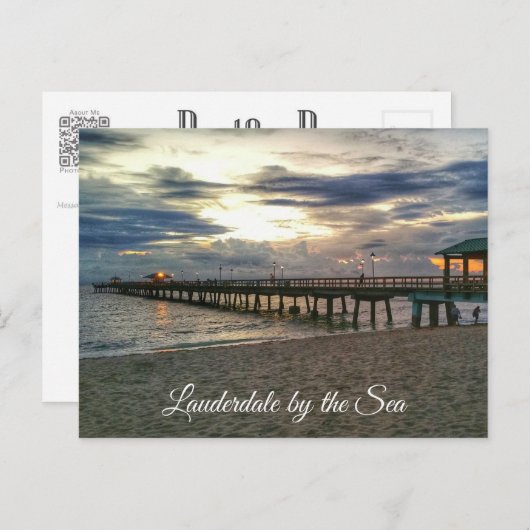 Lauderdale van het Zee, Florida - Anglins Briefkaart (Voorkant / Achterkant)