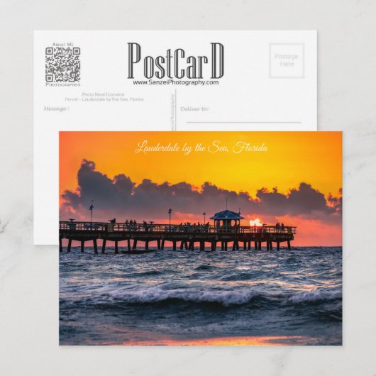 Lauderdale van het Zee, Florida - Fervid Briefkaart (Voorkant / Achterkant)