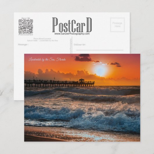 Lauderdale van het Zee, Florida - Splash Walls Briefkaart (Voorkant / Achterkant)