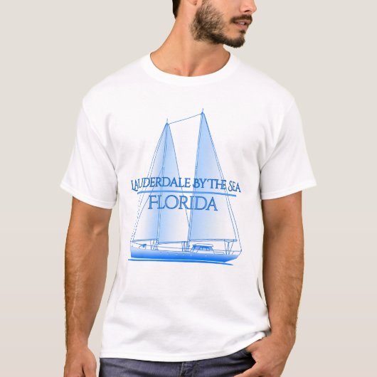 Lauderdale van het Zee Kustzang Sailing Sai T-shirt (Voorkant)
