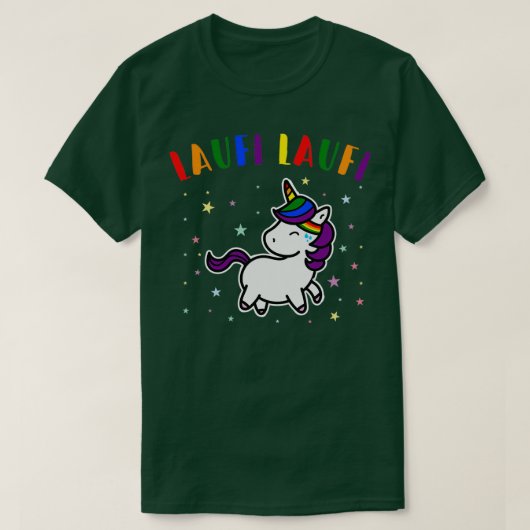 Laufi Laufi Running Runner Jogger Unicorn Running T-shirt (Design voorkant)