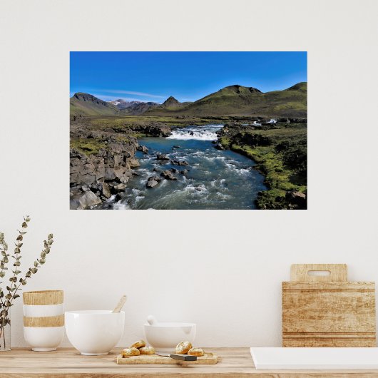 Laugavegur Stream Crossing Poster (Keuken)