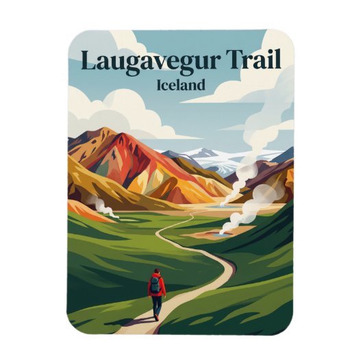 Laugavegur Trail IJsland Magneet (Verticaal)